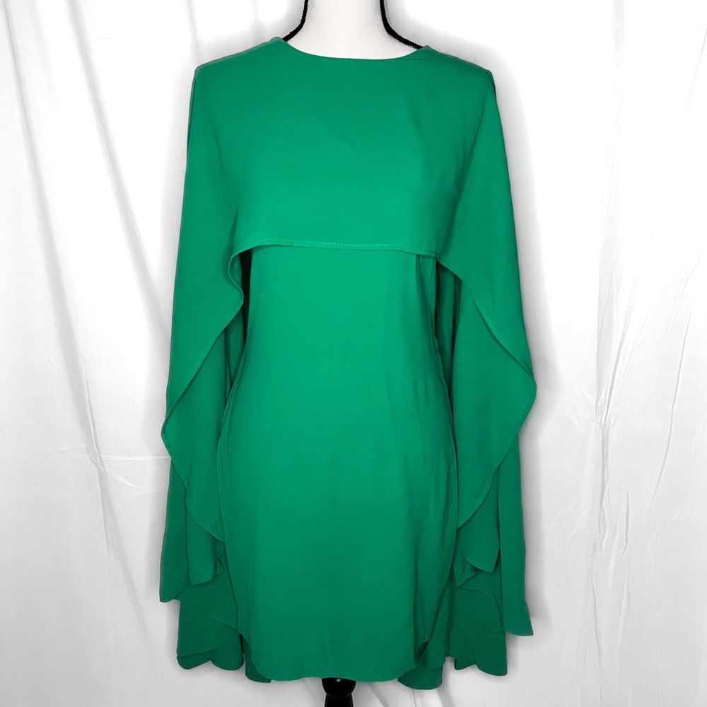 Green Cape Mini Dress Size S